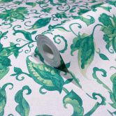 Non-woven wallpaper leaves, tendrils floral nature matt in gray  