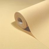Non-woven wallpaper textured plain modern matt in yellow  
