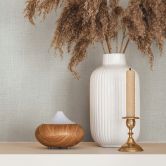 Vliestapete Textil, Struktur Uni Modern matt in Beige Grau 