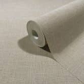 Non-woven wallpaper textile, textured plain modern matt in brown 