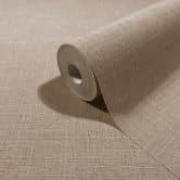 Non-woven wallpaper textile, textured plain modern matt in brown 