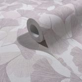 Vliestapete 3D, Blätter Floral Natur matt in Grau Beige 
