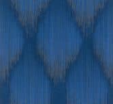Vliesbehang strepen, ruitvormige strepen modern in blauw - Papis Loveday 