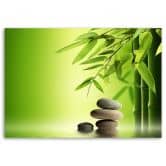 Leinwandbild, Zen Steine und Bambus 