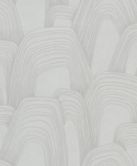 Vliestapete 3D-Optik, Hügel Grafisch Geometrisch in Grau  