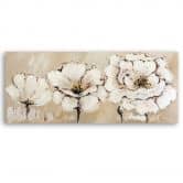 Leinwandbild, Weiße Blumen Shabby Chic 