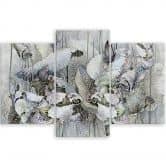 Leinwandbild 3 teilig, Saint Lotos Blumen 