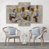 Leinwandbild 3 teilig, 3D -Rätsel 