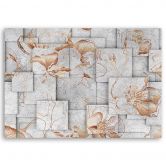 Leinwandbild, Lilien Blumen 3D Hintergrund 