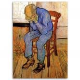 Leinwandbild, Alter Mann in Traurigkeit - V. van Gogh Reproduktion 