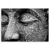 Leinwandbild, Buddha Grau Asien 