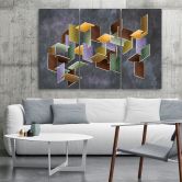 Leinwandbild 3 teilig, 3D -Rätsel 