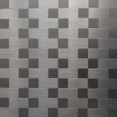 3D Fliesenaufkleber Mosaikmuster Metall - 30,5 x 30,5 cm 
