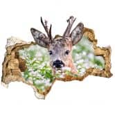 3D Muursticker van Duijn - Hert in het Voorjaar 