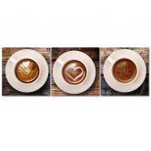 Leinwandbild 3-teilig, Kaffee Getränk 