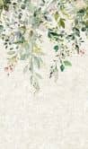 Fototapete Blumen, Blätter Floral Vliestapete Natur matt in Beige 2,70 x 1,59 m 