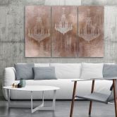 Leinwandbild 3 teilig, Kronleuchter 