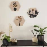 Hexagon - Holz Birke-Furnier Kubistika - Cinco 