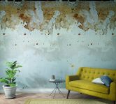 Roestig metaal effect behang Fotobehang Grijs, Steen 2,70 x 1,59 m 