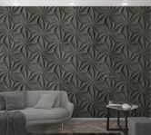 Klassieke 3D behangmuur antraciet, grafisch 2,70 x 1,59 m 
