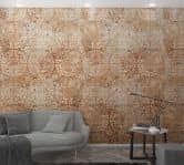 Fototapete in vintage Stil Beige, Rot ,Ornamental 2,70 x 1,59 m 