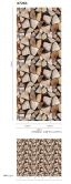 Stakket træ tapet Fototapet Brun, Illustration 2,70 x 1,06 m 