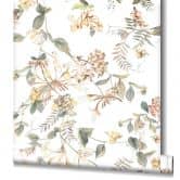 behang, vlies bloemen behang Flora wit, groen 