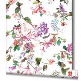 Vliestapete mit abstraktem Blumenmotiv weiß, rosa Floral 