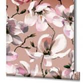 Vliestapete mit Blättern in gemaltem Stil braun, weiß Floral 
