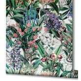 Vliestapete mit bunter Blumenwiese grau, grün Floral 