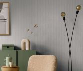 Vliestapete in gewebter Optik grau, beige Grafisch 