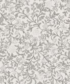 Vliestapete Blumen, Blattmotiv Floral Natur in Grau 