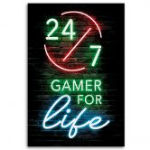 Leinwandbild, Der Inschrift Gamer fürs Leben 