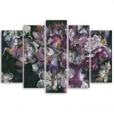 Leinwandbild 5 teilig, Iris Blume 