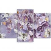 Impression sur toile en 3 parties, fleur d'iris 