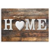 Leinwandbild, Home Herz Vintage 