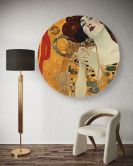 Rundes Leinwandbild - Schöne Frau - G. Klimt 