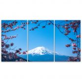 Leinwandbild 3-teilig, Berg Fuji 