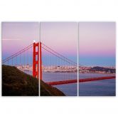 Leinwandbild 3-teilig, Golden Gate Bridge 