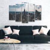 Leinwandbild 5 teilig, New York Stadt Panorama 