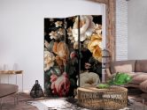 Paravent, Raumteiler freistehend, Trennwand - Floristry in Vintage Style 