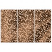 Leinwandbild 3 teilig, Leopard Leopard Pelfpatches Muster 