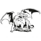Sticker mural - Dragon Médieval 