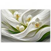 Leinwandbild, Orchideen abstrakt 3D 