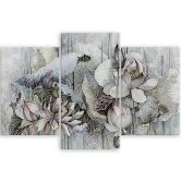 Leinwandbild 3 teilig, Saint Lotos Blumen 