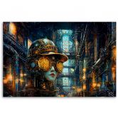 Leinwandbild, Weiblicher Steampunk Abstraktion 