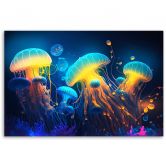 Canvas print, neon zee abstractie 