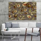Leinwandbild 3 teilig, Avocado -Hälften 