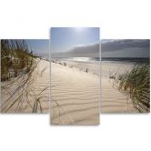 Leinwandbild 3-teilig, Strand Meer Dünen Natur 