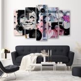 Leinwandbild 5 teilig, Audrey Hepburn Schauspielerin 